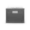 DIGITUS Professional Unique DN-19 09U-6/6-SW - szafa - szafa sieciowa - do montażu ściennego - czarny, RAL 9005 - 9U - 48,3 cm (19) (DN-19 09U-6/6-SW)