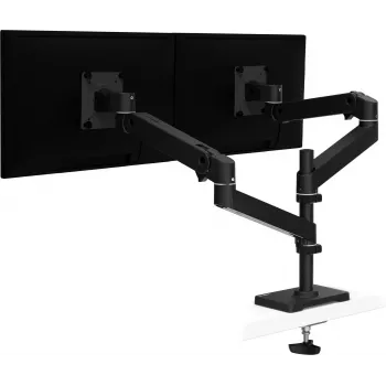 Ergotron LX Pro - Zestaw montażowy (podwójne ramię) - dla 2 wyświetlaczy LCD - mocowanie przelotowe - aluminium - czarny - przekątna ekranu: do 61 cm (do 24 cali) (45-710-292)
