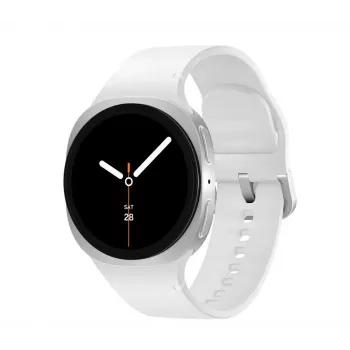 Samsung Galaxy Watch 8 3,3 cm (1,3 cala) AMOLED 40 mm Cyfrowy 438 x 438 pikseli Ekran dotykowy Srebrny Wi-Fi GPS (satelitarny)