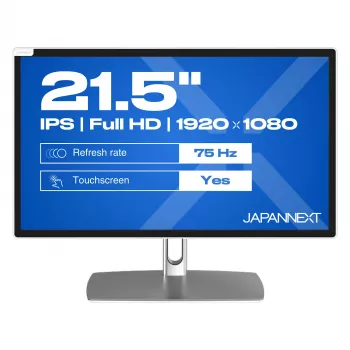 Monitor dotykowy JAPANNEXT FHD 54,61 cm (21,5 inch) 1920x1080 pikseli, matryca IPS, 8 ms, 75 Hz, AMD FreeSync, HDMI, dotyk (JN-IPS2152FHDR-C65W-FLD-T)