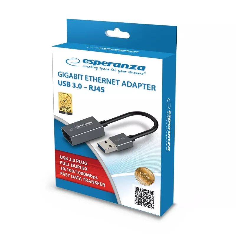 Esperanza ENA101 Adapter Ethernet 1000 Mb/s USB 3.0-RJ45