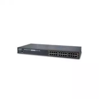 Przełącznik zarządzalny PLANET POE1200G 24-portowy Gigabit Ethernet Power over Ethernet 1U niebieski