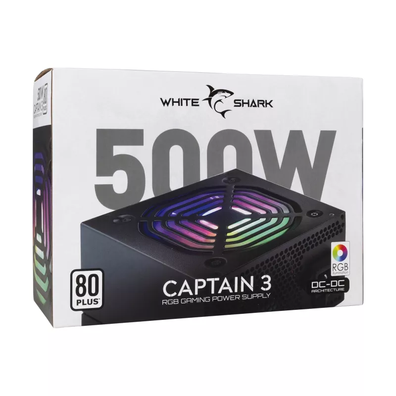 Zasilacz White Shark GPSU-W500F Captain 3 500W