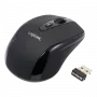 LogiLink Maus optisch Funk 2,4 GHz Mini - Maus - optisch - 3 Taste(n) - drahtlos - 2,4 GHz - kabelloser Empfänger (USB) - Schwarz (ID0031)