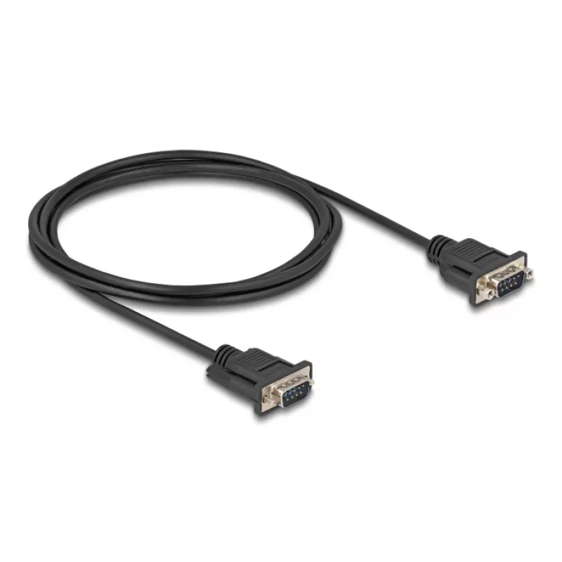 Kabel szeregowy DeLOCK RS-232 D-Sub9 męski na męski 2 m czarny