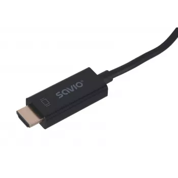 Adapter kablowy wideo SAVIO DisplayPort na HDMI Typ A CL-56, 1,5 m, czarny