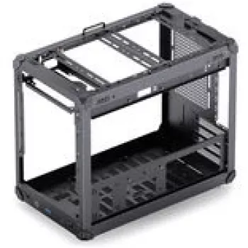 Obudowa PC Jonsbo C6 MAX, mini obudowa, Micro-ATX, szkło hartowane - czarny