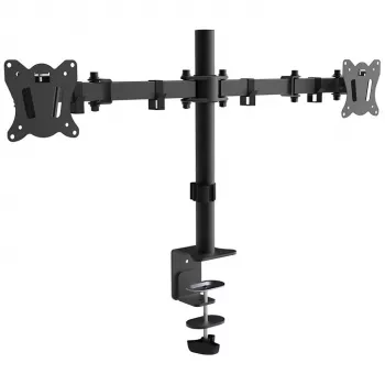 Dual monitor desk mount MONTIS Dual Monitor Mount Everest MT015, 13–27 inch, 2 arms, max 16 kg, VESA 75x75–100x100, Czarny