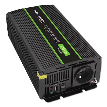 Przetwornica samochodowa Qoltec Monolith 2000 W Czarna 12 V