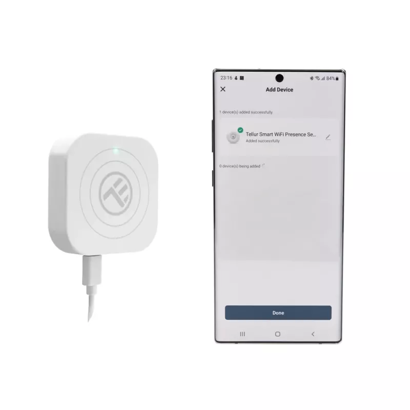 Presence Sensor Tellur TLL331552 WiFi biały — bezprzewodowy detektor obecności, biały