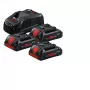 BOSCH. AKUMULATOR 18V 4.0Ah x3 + ŁADOWARKI. GAL1880CV PROCORE
