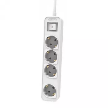 Przedłużacz Philips Phil-CHP2144W/60 1,5 m, 4 gniazda AC, biały