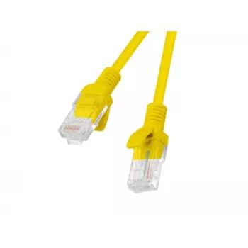 Kabel krosowy LANBERG RJ-45 Cat5e PCU5-10CC-0100-Y, 1 m, U/UTP, przewodniki CCA, żółty