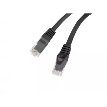 Patchcord cat.6 UTP LSZH CU 1m czarny fluke passed