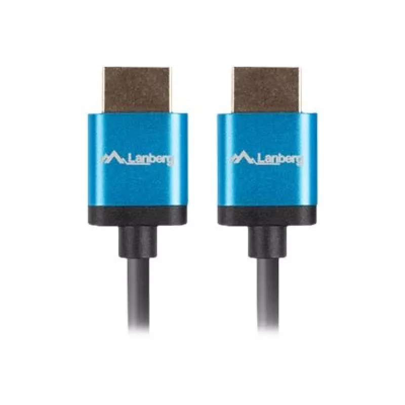 Kabel HDMI LANBERG CA-HDMI-22CU-0018-BK 1,8 m — HDMI typu A do A, HDMI 2.0, 18 Gbit/s, ARC, pozłacane złącza