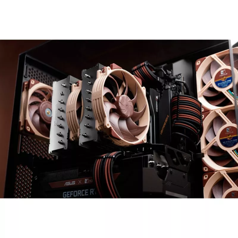 Chłodzenie powietrzne Noctua NH-D15 G2 — dwuwentylatorowe chłodzenie procesora 140 mm, miedź, 12 V, maks. 1500 obr./min, kompatybilne z LGA 1150/1151/1155/1156/1200/1700 oraz AM4/AM5