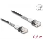 Kabel sieciowy DeLOCK RJ45 0,5 m Kat.6A UTP Czarny