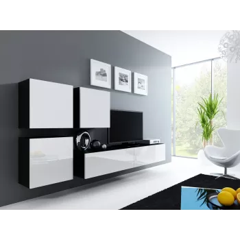 Cama Square Szafka VIGO 50/50/30 czarny/biały połysk