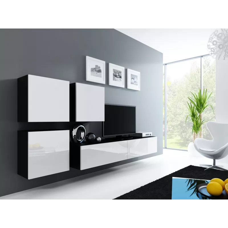 Cama Square Szafka VIGO 50/50/30 czarny/biały połysk