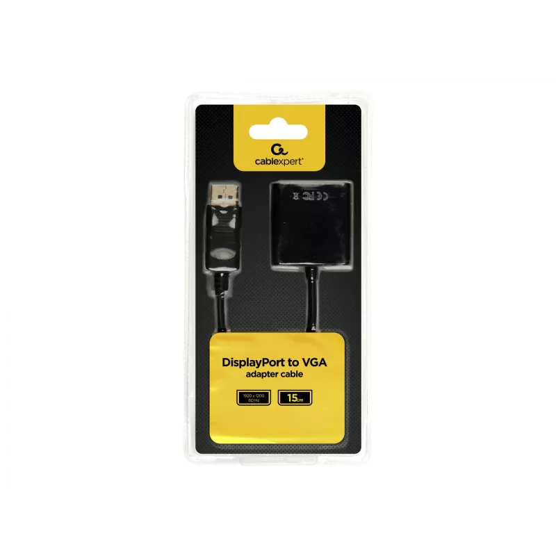 Adapter DisplayPort na VGA czarny