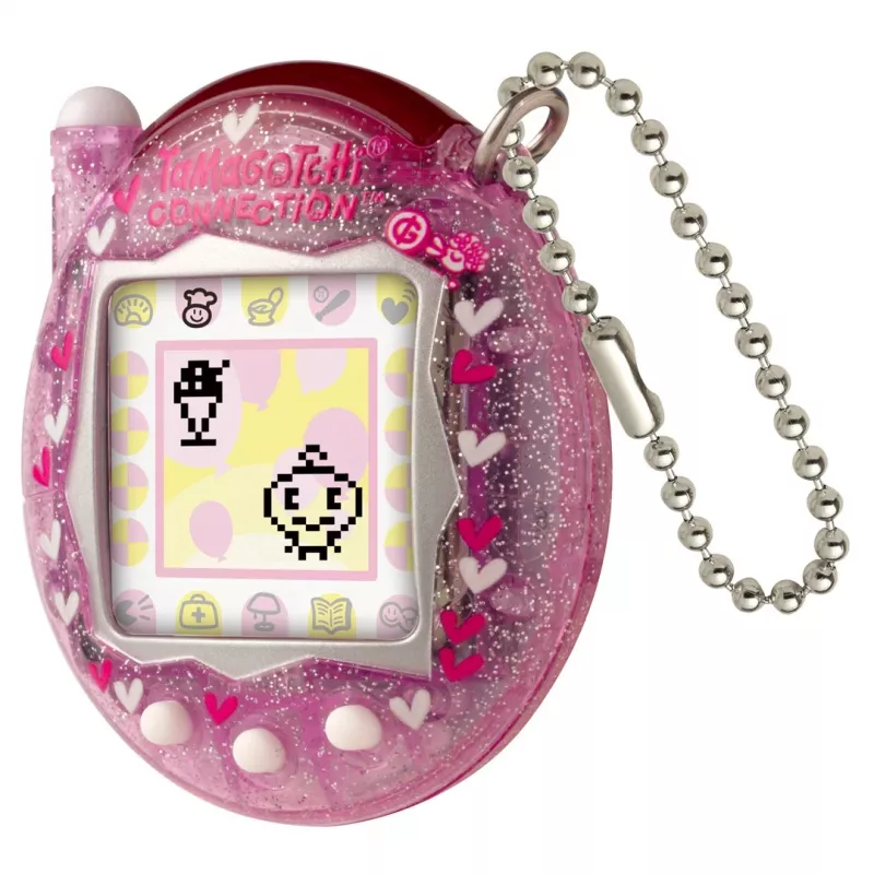 Ręczny Cyfrowy Pupil Bandai Tamagotchi Connection Pink Glitter — zabawka wirtualnego pupila