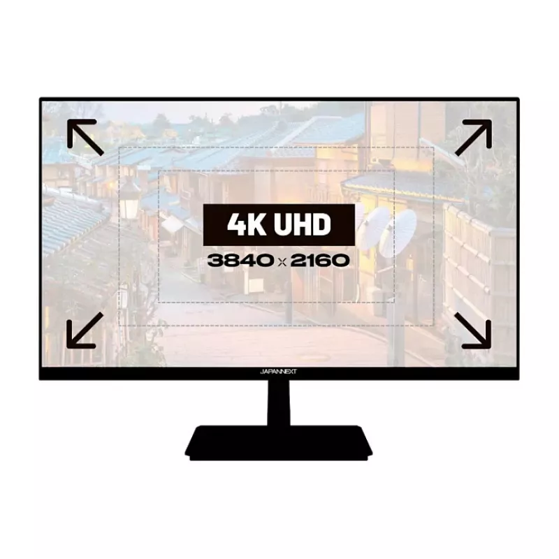 Monitor JAPANNEXT 4K UHD 71,1 cm (28 inch) 3840x2160 pikseli, panel IPS, 5 ms, 60 Hz, AMD FreeSync, HDMI, DisplayPort (JN-I280UHD60F-P)