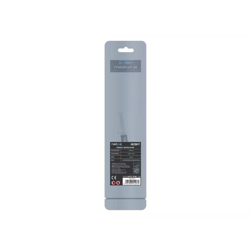 Pasta termoprzewodząca NATEC Husky NPT-1324, przewodność cieplna 4,63 W/m·K, objętość 2 ml, gęstość 2,5 g/cm³