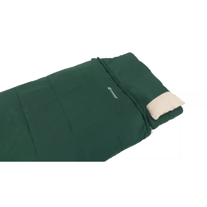 Śpiwór Outwell Contour Prime dla dorosłych prostokątny poliestrowy 850×2200 mm, maks. wzrost użytkownika 190 cm, zielony