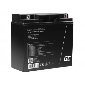 Akumulator pojazdowy zielony Cell AGM54 12V 22Ah AGM bezobsługowy, 167×77×181 mm, 5,6 kg