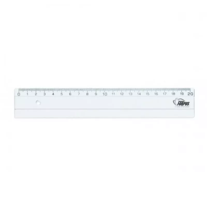Linijka Forpus, plastikowa, przezroczysta, 20 cm 1225-020