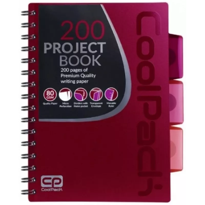 Spiral note book A5 Coolpack czerwony