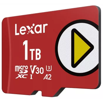 Karta pamięci MicroSDXC Lexar 1 TB UHS-I Class 10 U3 V30 Odczyt 205 MB/s Zapis 140 MB/s (czerwona)