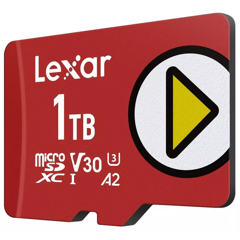 Karta pamięci MicroSDXC Lexar 1 TB UHS-I Class 10 U3 V30 Odczyt 205 MB/s Zapis 140 MB/s (czerwona)