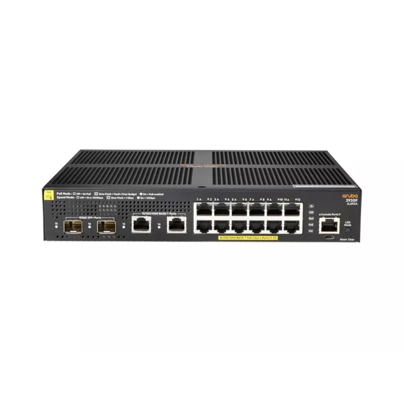 Przełącznik zarządzalny Aruba 2930F 12G PoE+ 2G/2SFP+