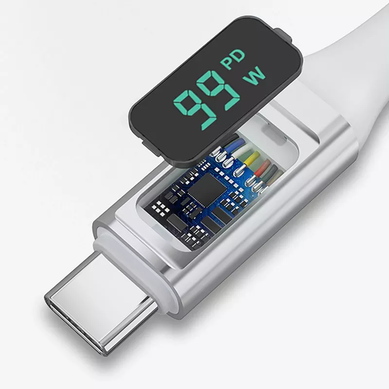 Kabel USB-C na USB-C 4smarts DigitCord 100 W 1,5 m biały