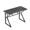 Biurko gamingowe huzaro Hero 1.6 Czarny — prosty blat MDF/karbon 1200×600×750 mm, metalowa rama