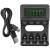 Ładowarka do akumulatorów QOLTEC 50654 do akumulatorów Ni‑MH R03 (AAA) i R6 (AA), 1800 mA
