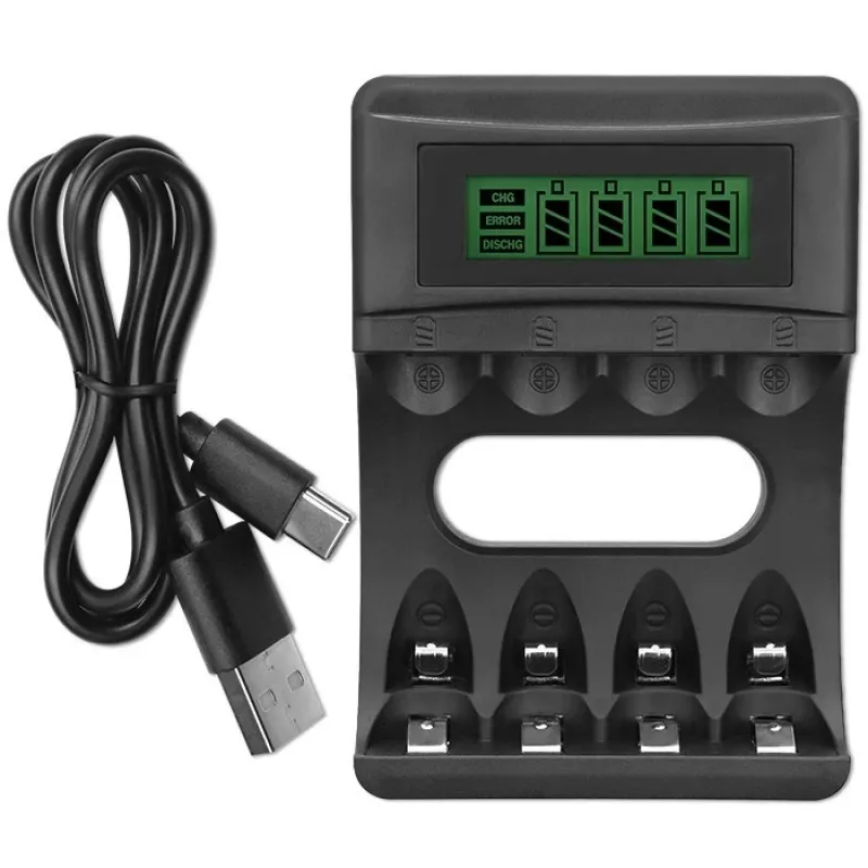 Ładowarka do akumulatorów QOLTEC 50654 do akumulatorów Ni‑MH R03 (AAA) i R6 (AA), 1800 mA