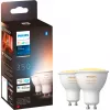 Zestaw dwóch lamp LED GU10 z mostkiem Hue Bridge – Philips Hue biały Ambiance, zamiennik 35 W