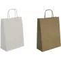Papierowa torba na zakupy agipa model 101852 — mała, z papieru kraft, brązowa na zewnątrz, wnętrze w kolorze natronu, ze sznurkiem do przenoszenia, 1 sztuka