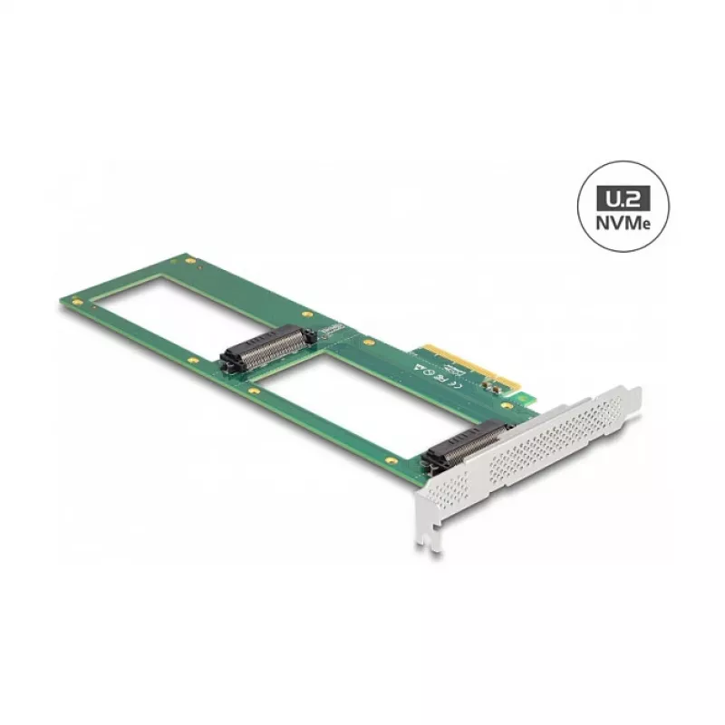 DeLOCK PCI Express 4.0 x8 Card to 2 x internal U.2 NVMe SFF-8639 Bifurcation