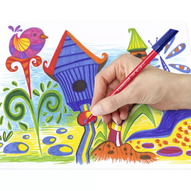 Marker permanentny, końcówka okrągła Staedtler 326 C20 kolory mieszane