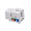 Moduł keystone LANBERG KSU6-1090, Cat6 U/UTP płaski, RJ-45 męski do LSA żeńskiego, AWG 22/26, 14.5×16.1 mm, biały
