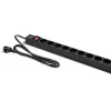 Aluminiowa listwa zasilająca Qoltec do szafy RACK | 16A | 16 x Schuko | pionowa | 1,8 m