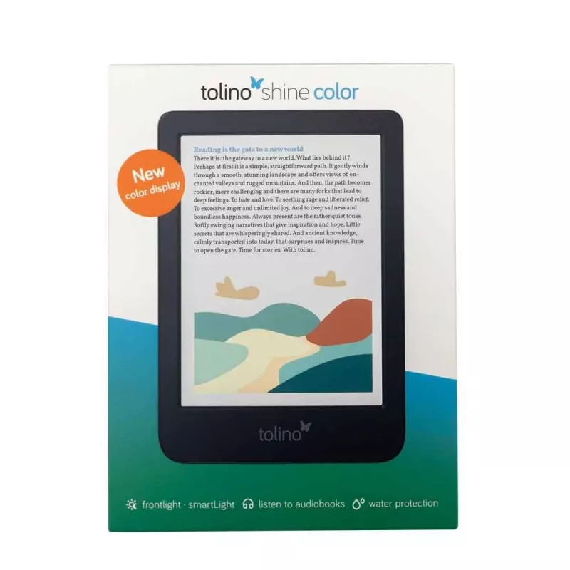 Czytnik e-booków Tolino shine color z ekranem dotykowym 16 GB Wi-Fi Czarny