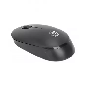 Manhattan Performance III Mysz bezprzewodowa, czarna, 1000dpi, 2.4Ghz (do 10m), USB, Optyczna, Symetryczna, Trzy przyciski z kółkiem przewijania, nano odbiornik USB, bateria AA (nie dołączona), podstawa o niskim tarciu, trzyletnia gwarancja