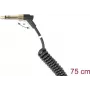 Kabel audio DELOCK 85777 — 3,5 mm męski na 3,5 mm męski, 0,75 m, czarny, pozłacane styki