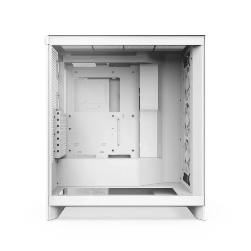 Obudowa PC NZXT H7 Flow RGB Midi Tower Biała — Szkło hartowane, EATX, Przód 3×120mm, USB-C