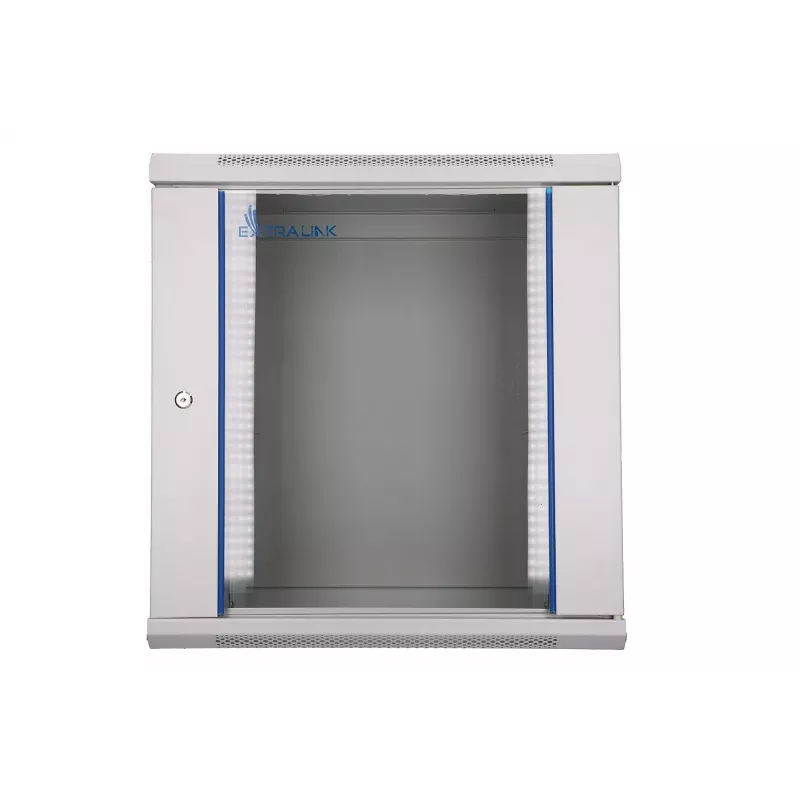 Szafa rack Extralink 12U 600x450 szara do montażu na ścianie