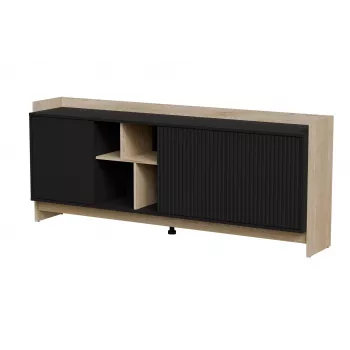 Cama PORTO 3D komoda 190x38x77 dąb/czarny